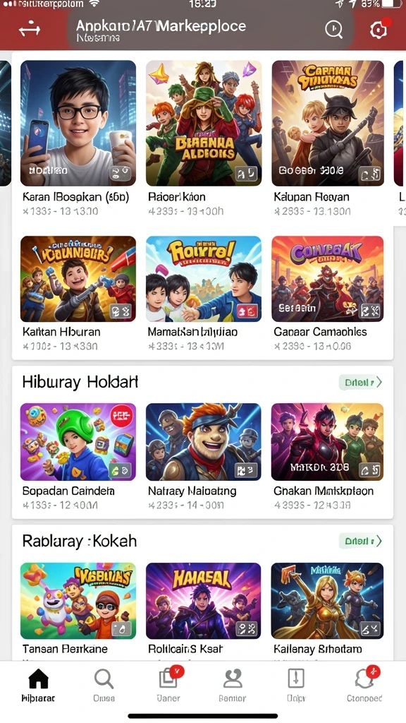 Tampilan awal yang menarik dan informatif.