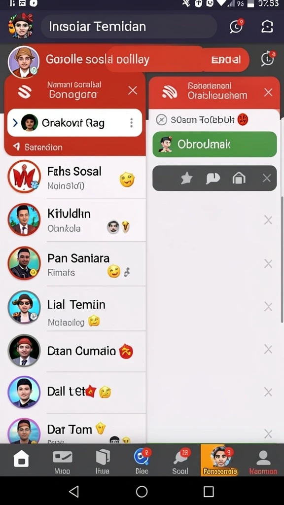 Tampilan antarmuka yang user-friendly untuk semua pemain.