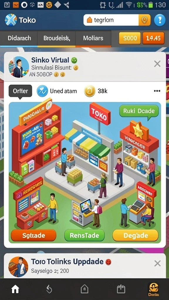 Tampilan awal yang menarik dengan karakter unik.