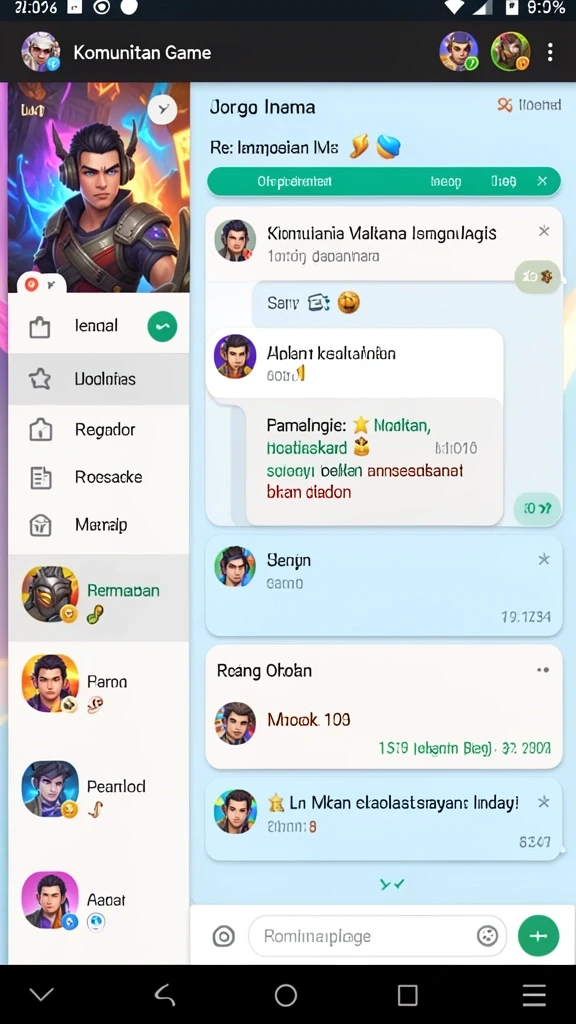 Karakter yang dirancang dengan detail menawan.