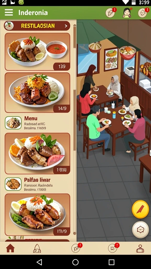 Fitur karakter kustomisasi yang beragam.
