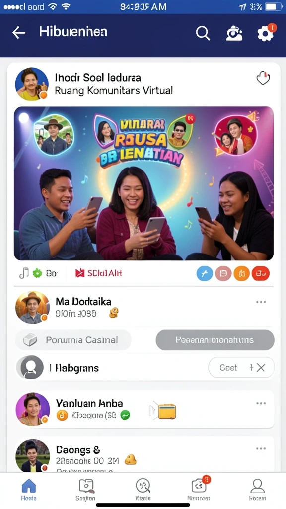 Pengguna sedang bertransaksi dengan cepat.