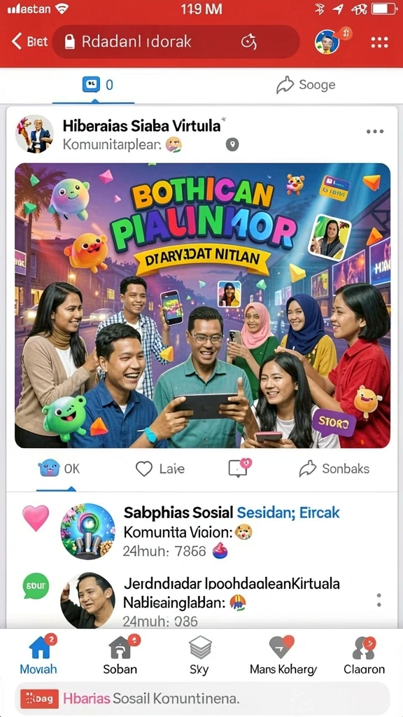 Fitur leaderboard yang menunjukkan peringkat pemain.